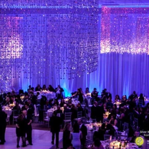 WEDDING DECORATIONS Bubbles Beaded Curtain - Silver 3 ft x 6 ft - Picture 12 of 15